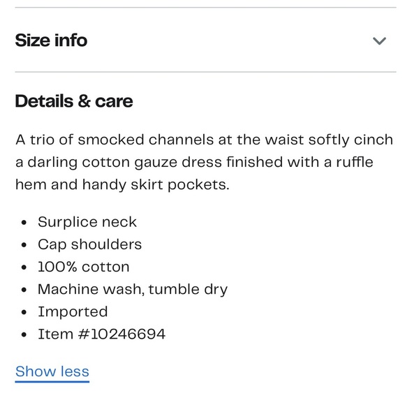 Joe's White Gauze Maxi Dress Smocked Waist Cap Sleeve Pockets Size Large - Picture 11 of 11